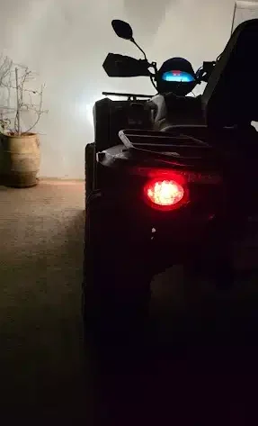 Customer riding an ATV in Santorini, photo taken by them